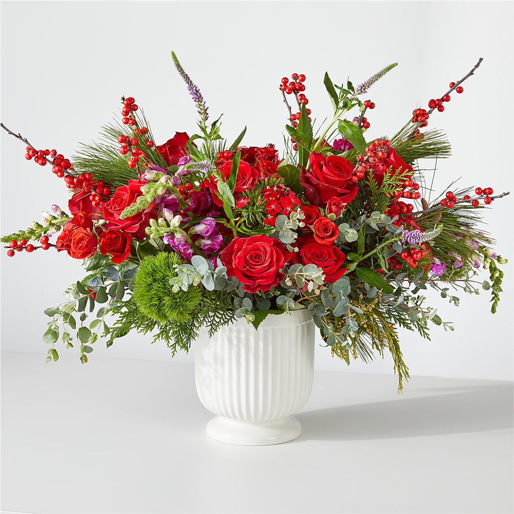 Big Red Bow Bouquet – SATELLITE FLORIST & GARDEN CENTRE, Hamilton ON