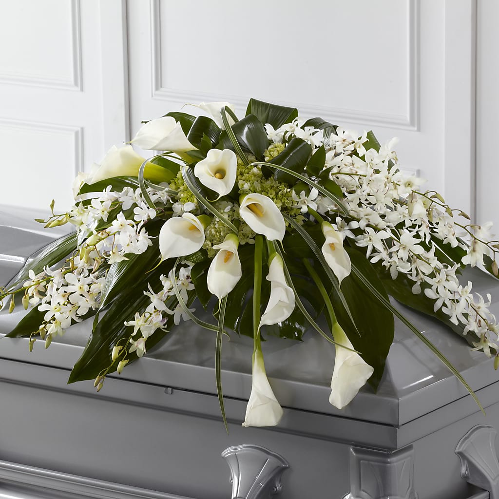 Angel Wings Casket Spray – SATELLITE FLORIST & GARDEN CENTRE, Hamilton ON