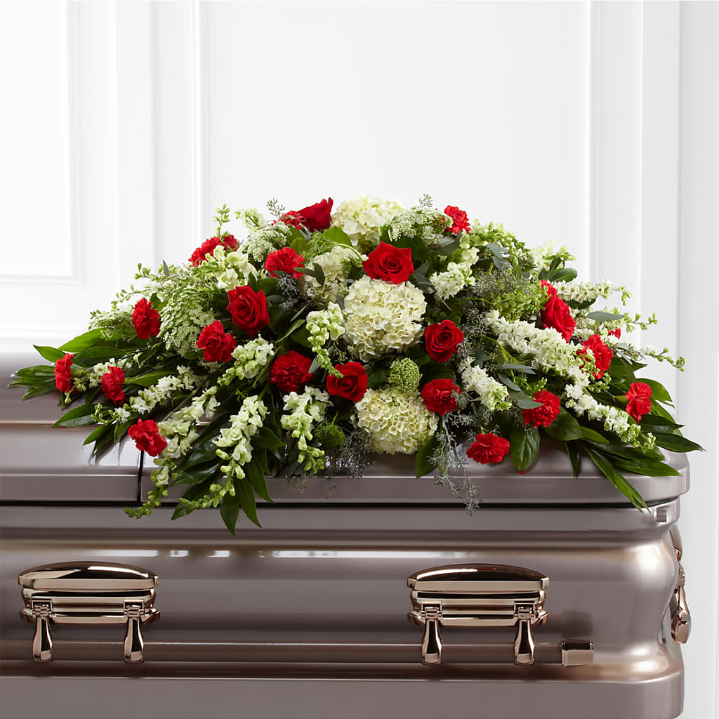 Sincerity Casket Spray – SATELLITE FLORIST & GARDEN CENTRE, Hamilton ON