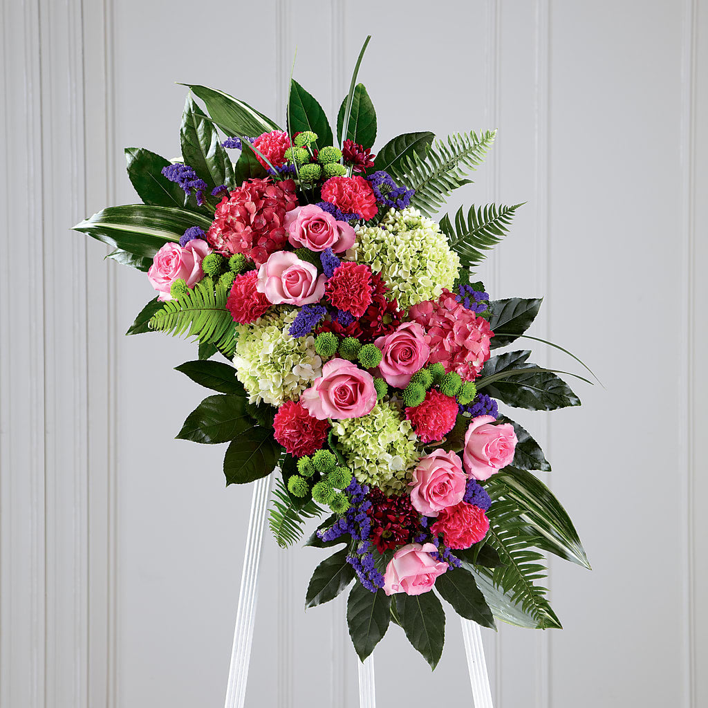 Refreshing Mix Standing Spray – SATELLITE FLORIST & GARDEN CENTRE, Hamilton ON