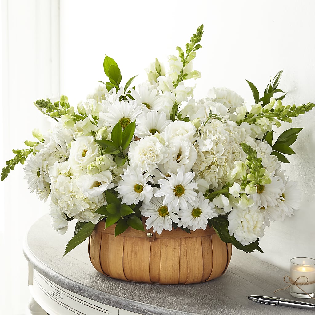 Pure Ivory Basket – SATELLITE FLORIST & GARDEN CENTRE, Hamilton ON
