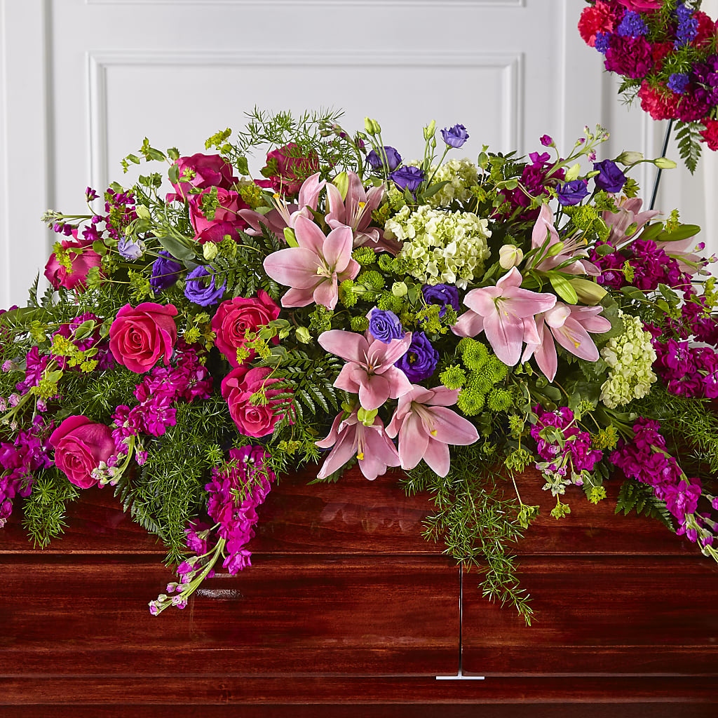 Radiant Tribute Casket Spray – SATELLITE FLORIST & GARDEN CENTRE, Hamilton ON