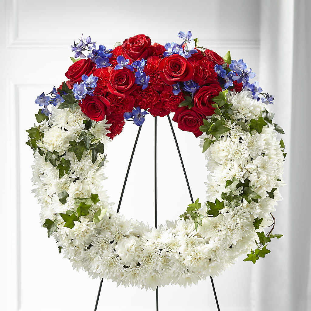 Patriotic Passion Wreath – SATELLITE FLORIST & GARDEN CENTRE, Hamilton ON