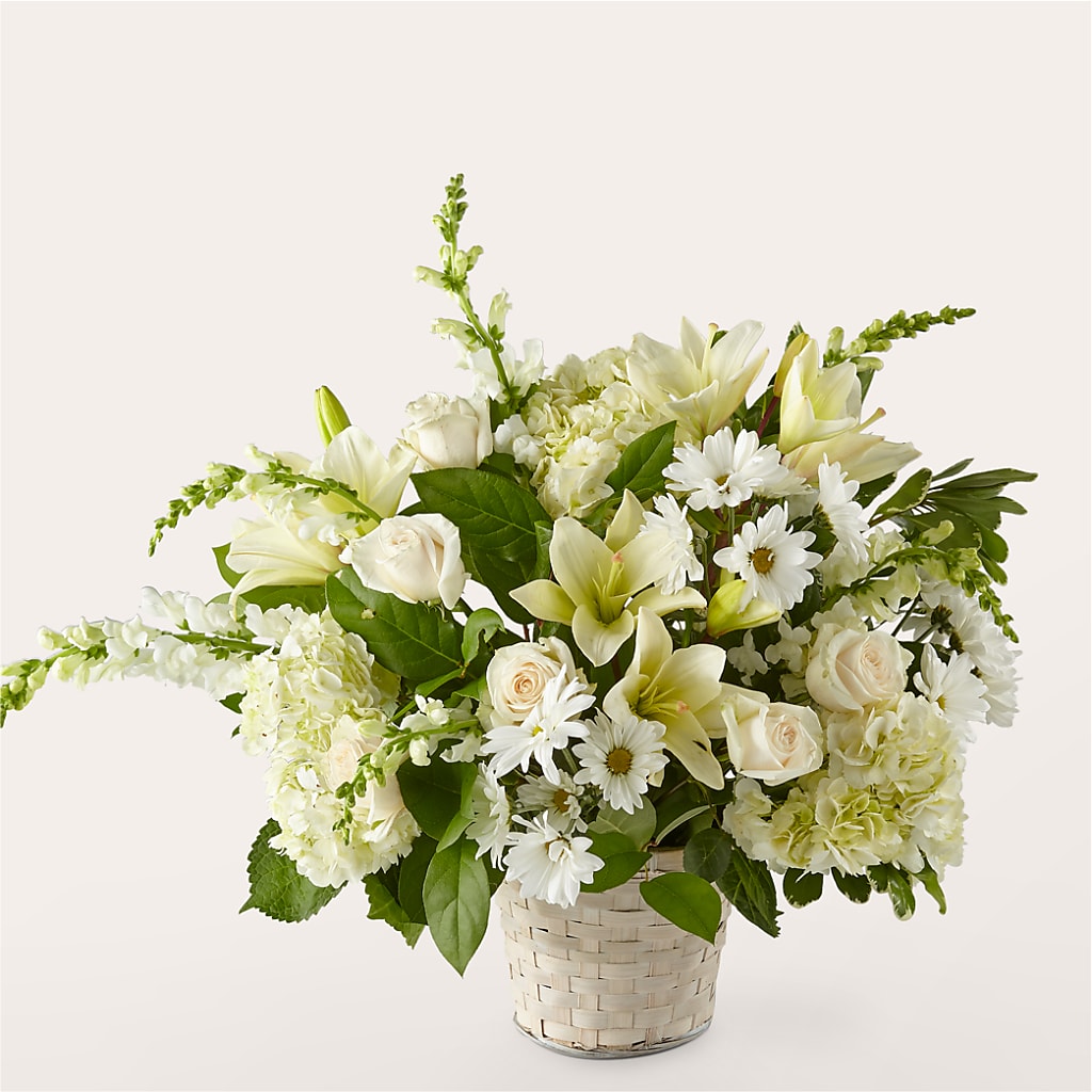 Ivory Elegance Floral Basket – SATELLITE FLORIST & GARDEN CENTRE, Hamilton ON