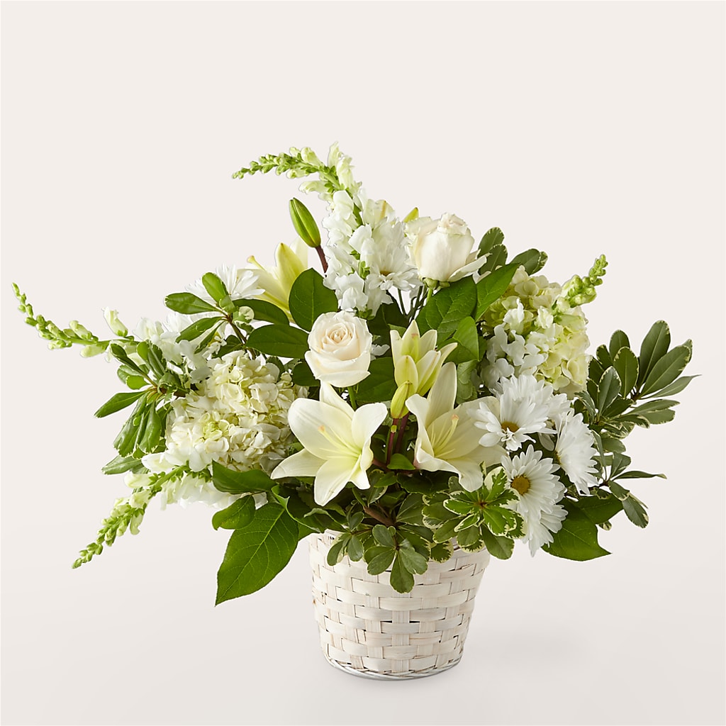 Ivory Elegance Floral Basket – SATELLITE FLORIST & GARDEN CENTRE, Hamilton ON
