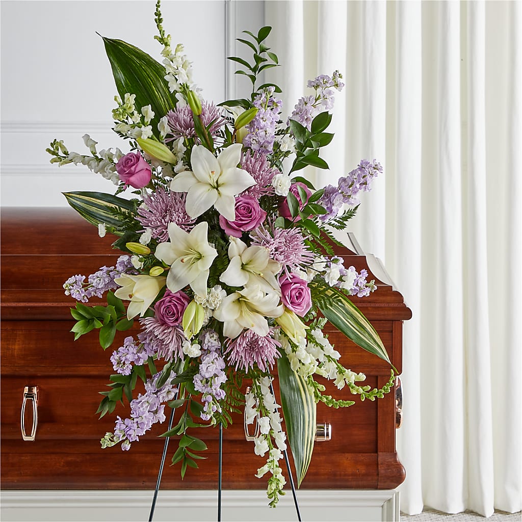 Grateful Hearts Standing Spray – SATELLITE FLORIST & GARDEN CENTRE, Hamilton ON