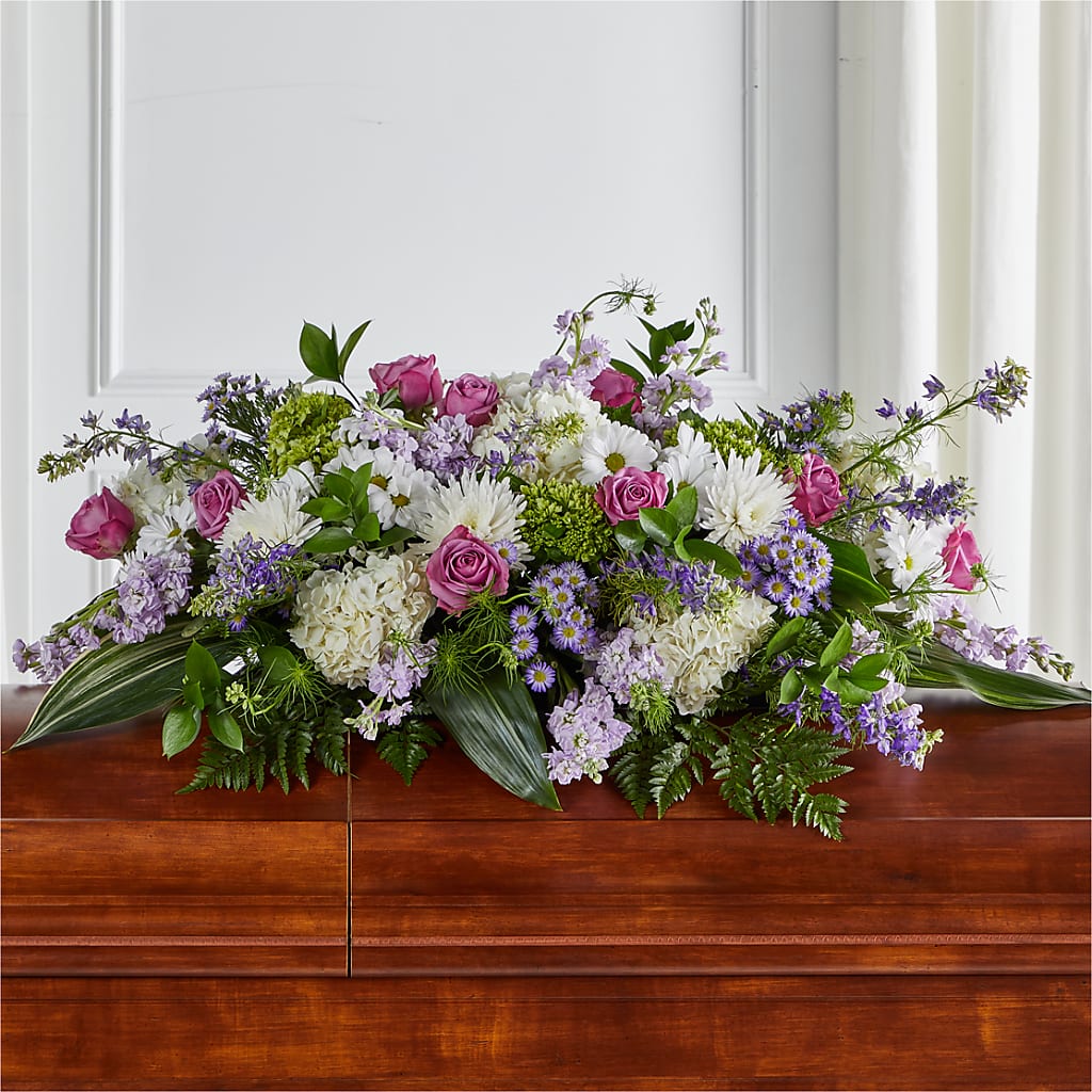Meadows of Serenity Casket Spray – SATELLITE FLORIST & GARDEN CENTRE, Hamilton ON