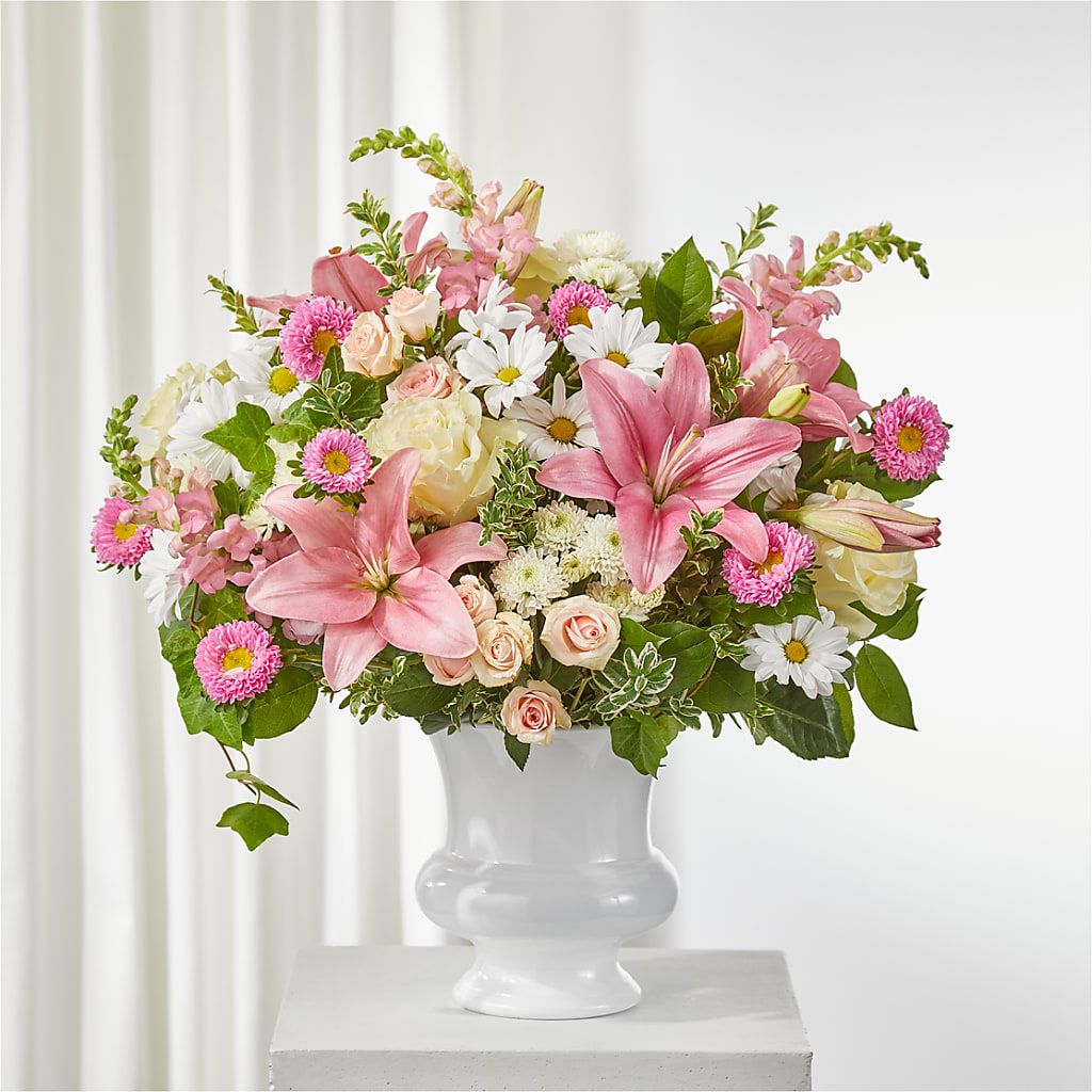 Empathetic Blooms Urn Arrangement – SATELLITE FLORIST & GARDEN CENTRE, Hamilton ON