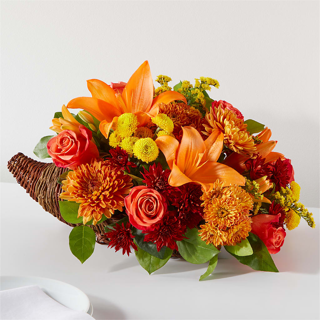 Bouquet of Blessings Cornucopia – SATELLITE FLORIST & GARDEN CENTRE, Hamilton ON