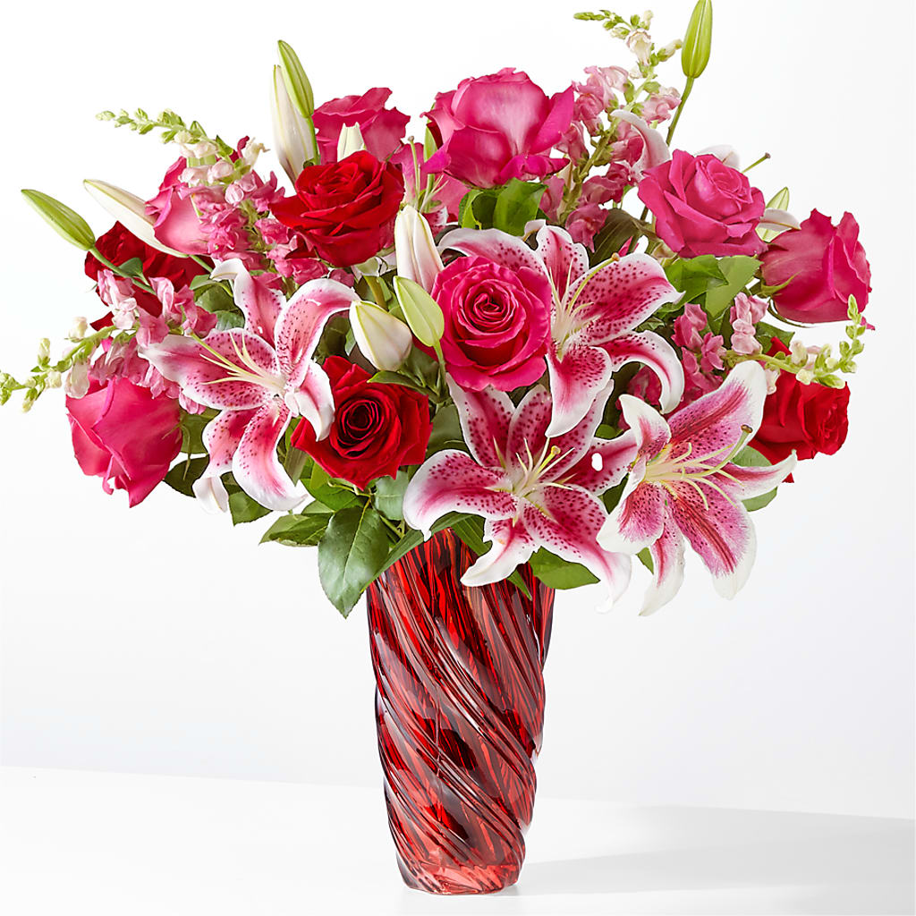 Always You Bouquet with Luxe Swirl Vase – SATELLITE FLORIST & GARDEN CENTRE, Hamilton ON