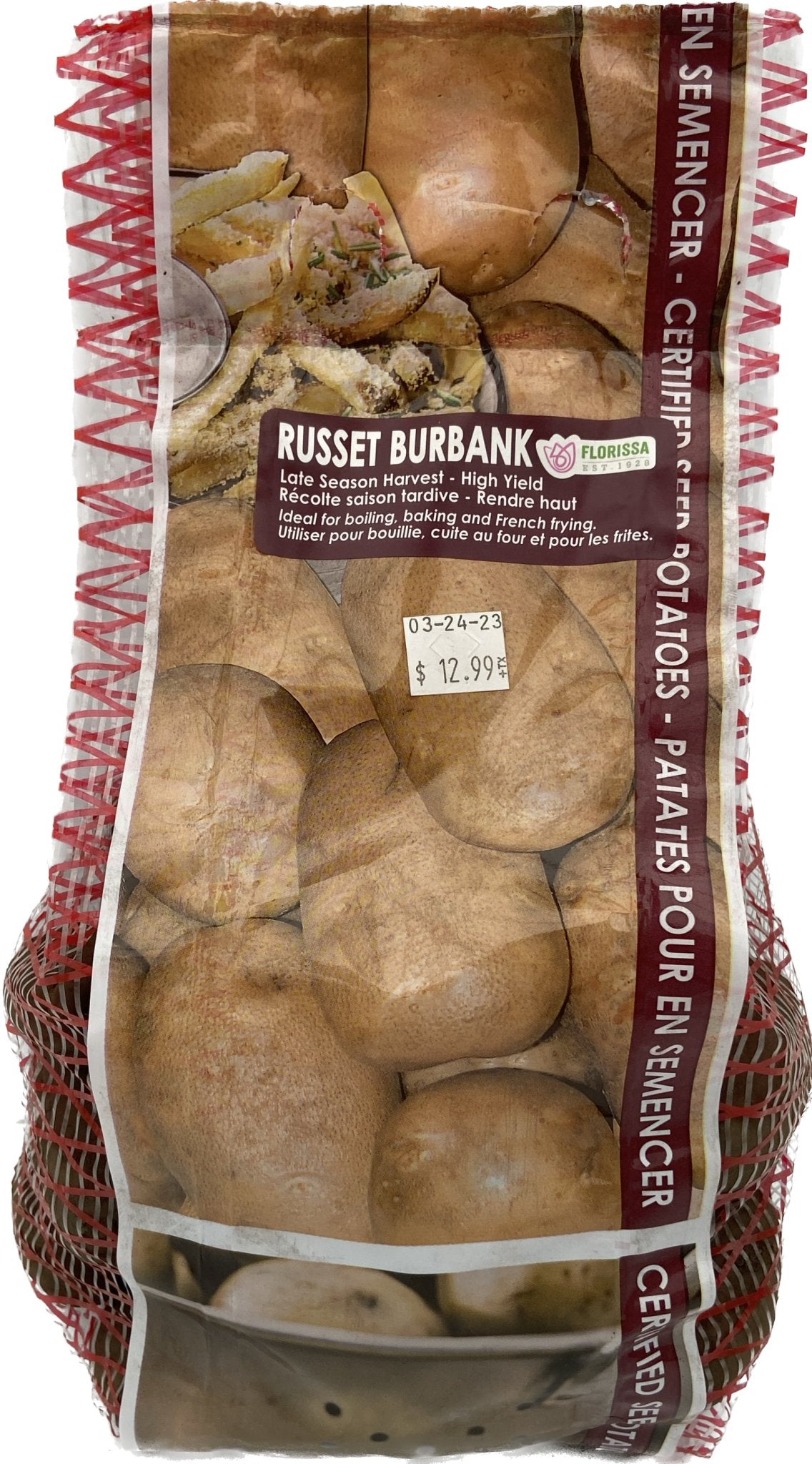 Bag Potatoes Russet Burbank 2kg - Satellite Garden Centre