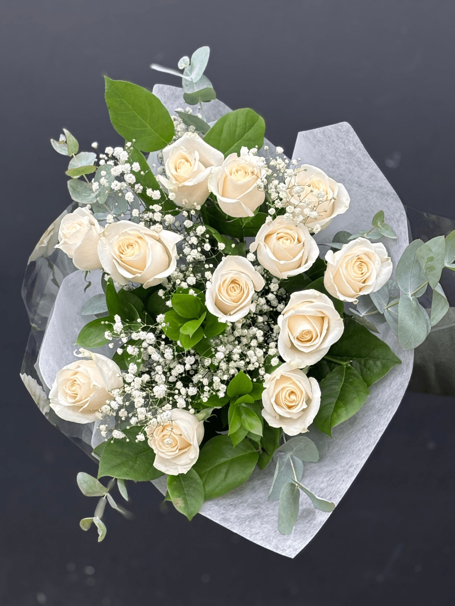 Hand Tied Long Stem Rose Bouquet - Style #35 - Satellite Garden Centre