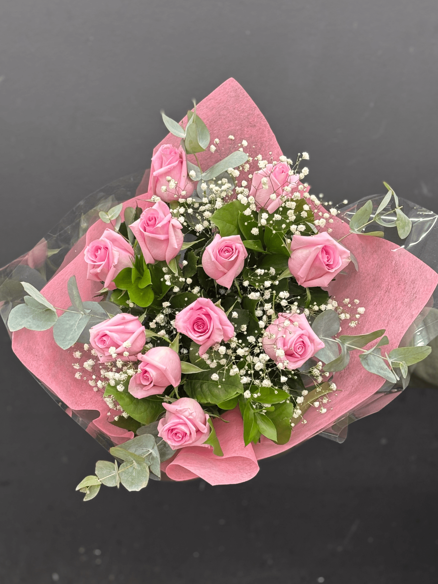 Hand Tied Long Stem Rose Bouquet - Style #37 - Satellite Garden Centre