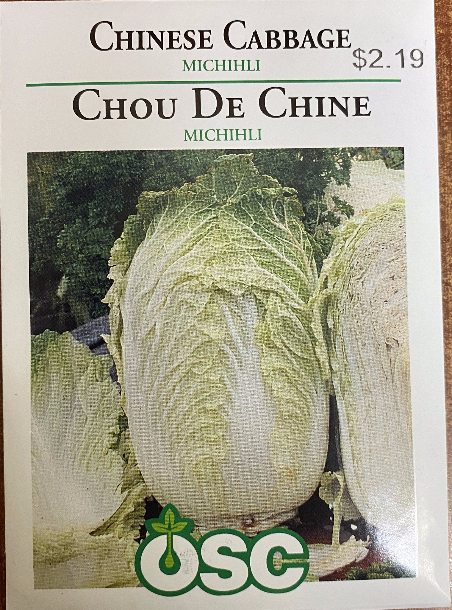 Chinese Cabbage - Michihli - Satellite Garden Centre