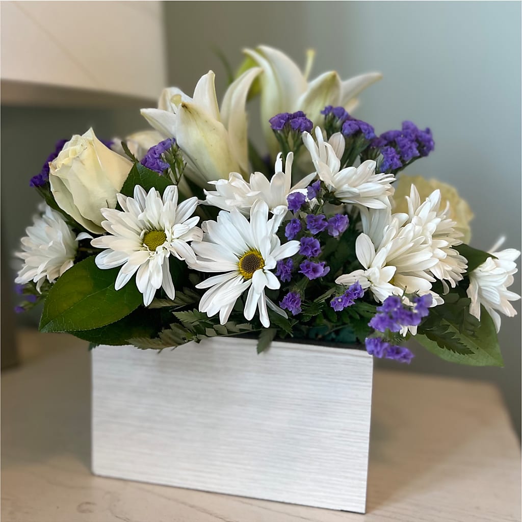 Beyond Blue Box Bouquet – SATELLITE FLORIST & GARDEN CENTRE, Hamilton ON
