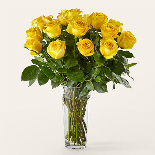 Long Stem Yellow Rose Bouquet – SATELLITE FLORIST & GARDEN CENTRE, Hamilton ON