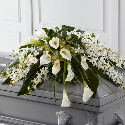 Angel Wings Casket Spray – SATELLITE FLORIST & GARDEN CENTRE, Hamilton ON