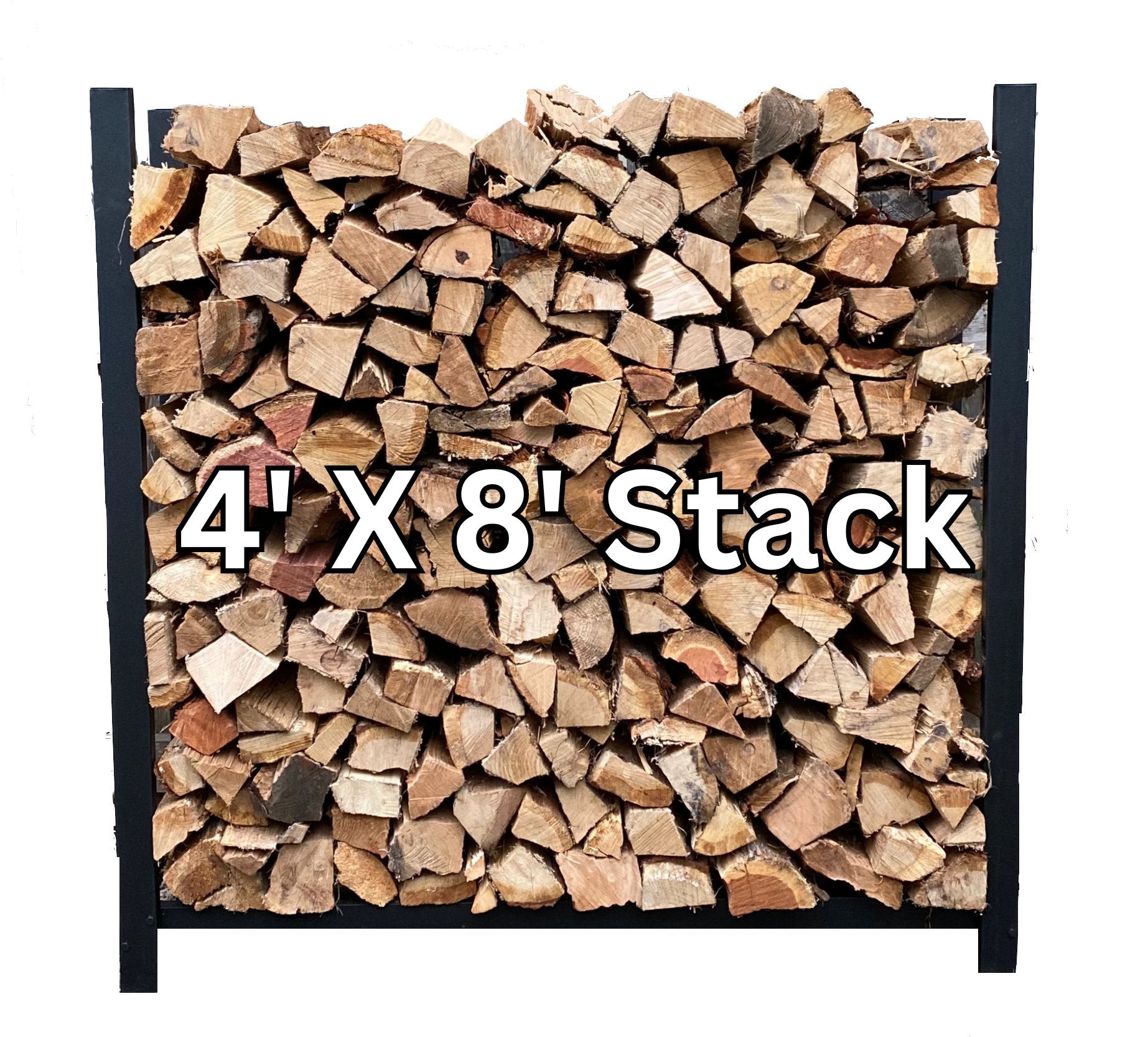 Dry Seasoned Firewood 1 Face Cord - 4'x8' Stack - Satellite Garden Centre