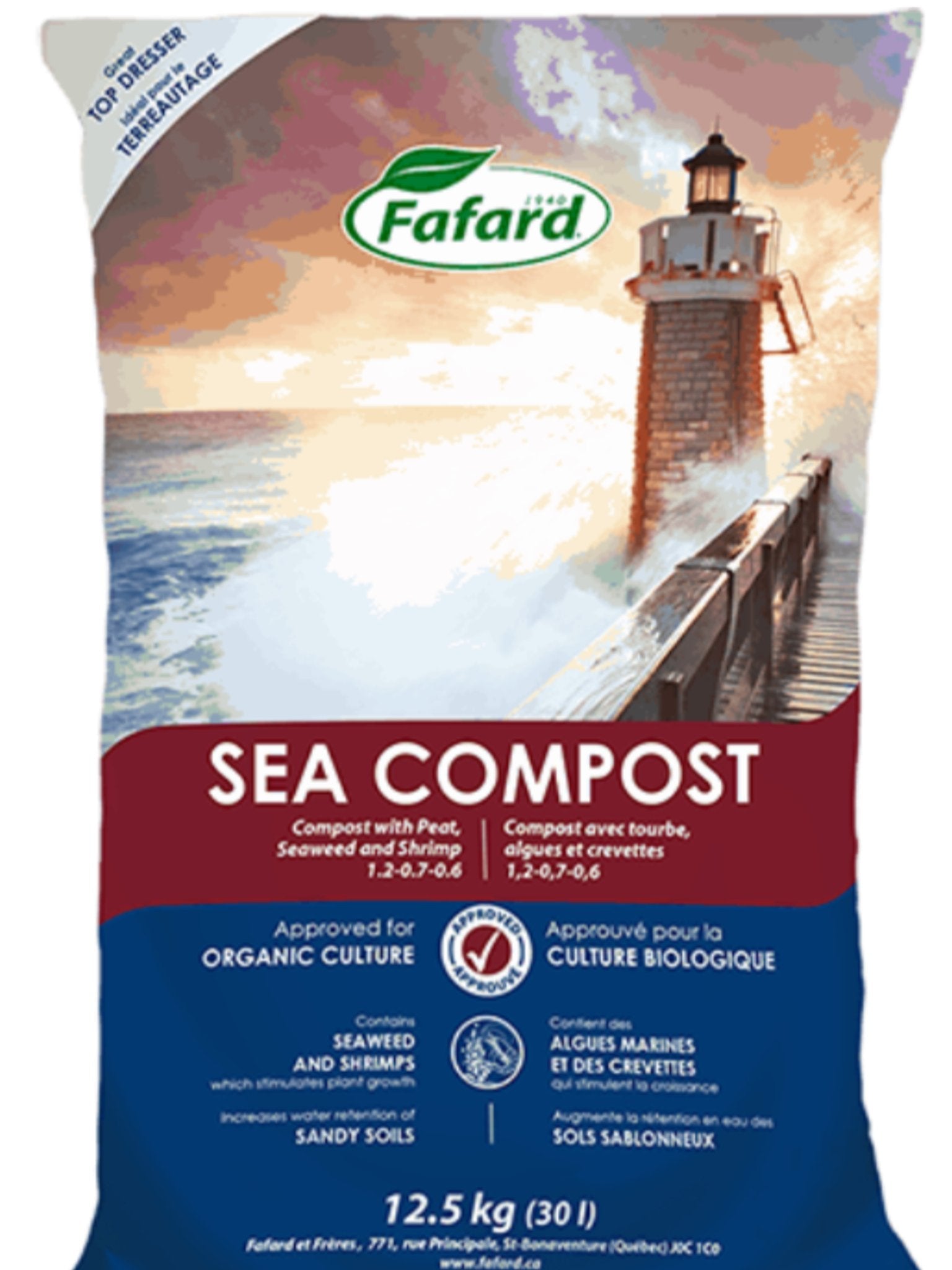 Fafard Sea Compost With Peat, Seaweed And Shrimp 30L - Satellite Garden Centre