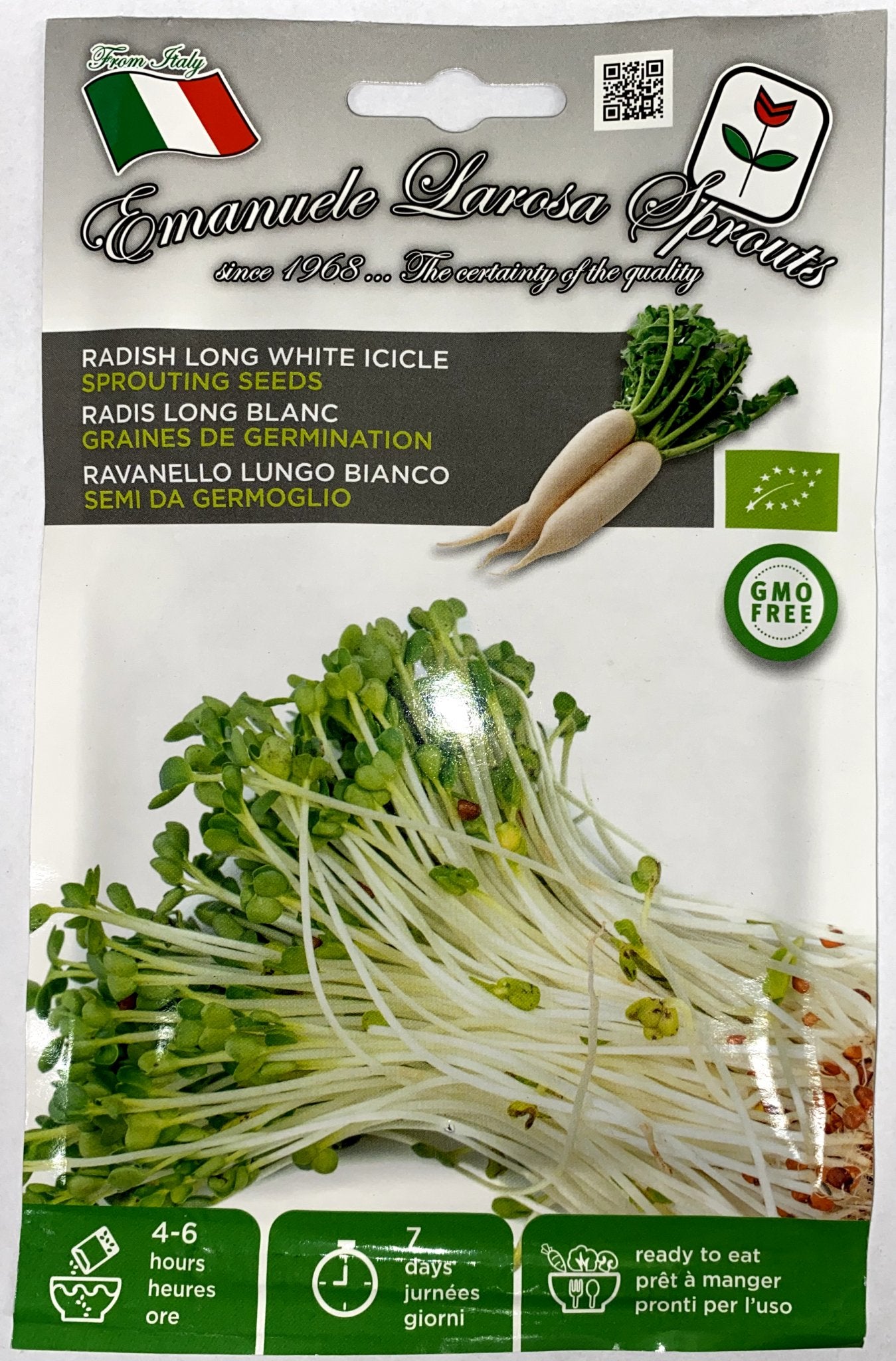Radish Long White Icicle Sprouting Seeds - Satellite Garden Centre